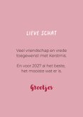 Schattige kerstkaart van boomer hondje met kerstmuts 3
