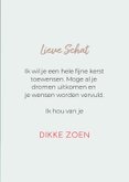 Schattige kerstkaart van hondjes met kerstkleding 3