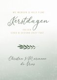 Sfeervolle groene kerstkaart met 4 kaarsen en olijftakjes 3