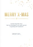 Sfeervolle kerstkaart met eigen foto en gouden sterren 3