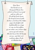 Sinterklaas - Sint met gedicht en een berg pakjes 2