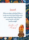 Sinterklaaskaart met veren en beren 3