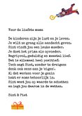 Sinterklaaskaart met vliegende pietjes en sterren 3