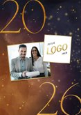 Sprankelende kerstkaart 2026 met goudaccenten 2