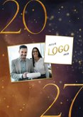 Sprankelende kerstkaart 2027 met goudaccenten 2