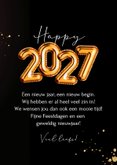 Sprankelende nieuwjaarskaart cijferballon goud confetti foto 3