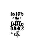 Spreukenkaart zwart wit quote enjoy the little things 2