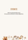 Sterkte kaart bloemen beige camel 3