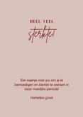 Sterkte kaart in het roze met bijbeltekst en bloemen 3