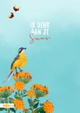 Sterkte kaart met bloemen en vogels 2