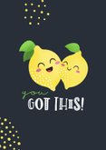 Sterkte kaart opbeurend when life gives you lemons kawaii 2