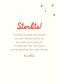 Sterkte kaart opkikkertje met rood hart 3