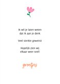 Sterktekaart bloemen patroon geel oranje roze 3