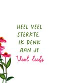 Sterktekaart met roze bloemen 3