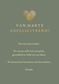 Stijlvol geboortekaartje met gouden hartje van vingerafdruk 3