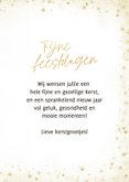 Stijlvol kerstkaartje eigen foto fijne feestdagen goud 3