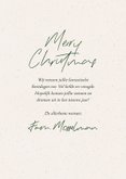 Stijlvol kerstkaartje met illustratie van huisje in stolp 3