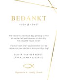 Stijlvolle bedankkaart communie met eigen foto en goud 3