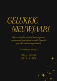 Stijlvolle fotocollage nieuwjaarskaart met sterretjes 3