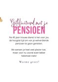 Stijlvolle fotokaart pensioen gefeliciteerd best of goud 3