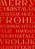 Stijlvolle kerstkaart met art deco typografie in talen 2