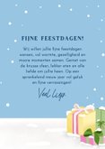 Stijlvolle kerstkaart met illustratie van een huisje 3