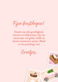 Stijlvolle kerstkaart met postzegels 3