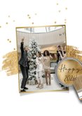 Stijlvolle kerstkaart schildersbedrijf verf goud fotocollage 2