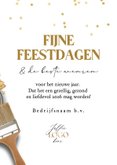 Stijlvolle kerstkaart schildersbedrijf verf goud fotocollage 3