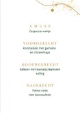 Stijlvolle menukaart kerst 3