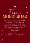 Stijlvolle moederdagkaart bonusmama streeppatroon goud 3
