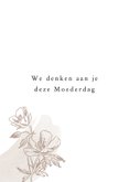 Stijlvolle moederdagkaart sterkte lijnillustratie bloem hart 2