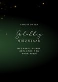 Stijlvolle nieuwjaarskaart champagnefles met vuurwerk 3