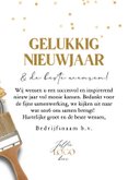 Stijlvolle nieuwjaarskaart zakelijk schilder collage goud 3