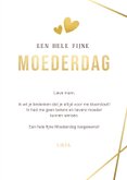 Stijlvolle roze met gouden moederdagkaart met eigen foto  3