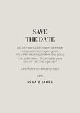 Stijlvolle save the date bruiloft met kader vintage bloemen 3