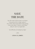 Stijlvolle save the date bruiloft met kader vintage bloemen 3