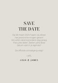 Stijlvolle save the date bruiloft met kader vintage bloemen 3