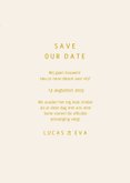 Stijlvolle save the date kaart foto en klassieke typografie 3