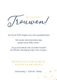 Stijlvolle Save the Date kaart met kalender en goudfolie 3