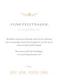 Stijlvolle staande kerstkaart met grote foto en eigen namen 3
