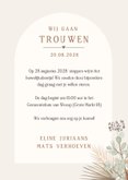 Stijlvolle trouwkaart met bohemian waterverf droogbloemen  3