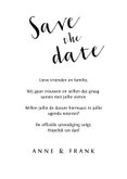 Stijlvolle trouwkaart save the date met fotocollage 3