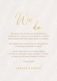 Stijlvolle trouwkaart We Do goudlook tekst naturel takjes 3