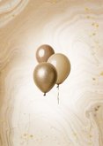 Stijlvolle uitnodiging 50 jaar verjaardag ballonnen & marmer Achterkant
