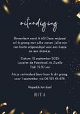 Stijlvolle uitnodiging confetti goud cheers to 65 years  3