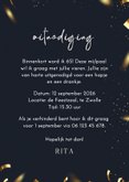 Stijlvolle uitnodiging confetti goud cheers to 65 years  3