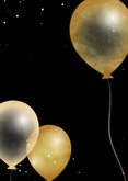Stijlvolle uitnodiging foto 50 jaar verjaardag ballonnen Achterkant
