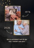 Stijlvolle uitnodiging fotocollage jubileum 50 jaar getrouwd 2
