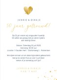 Stijlvolle uitnodiging jubileum met goudfolie en eigen foto 3